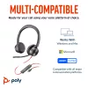 HP Poly Blackwire 8225 Stereo ausinės su USB-C ir USB-C/A adapteriu
