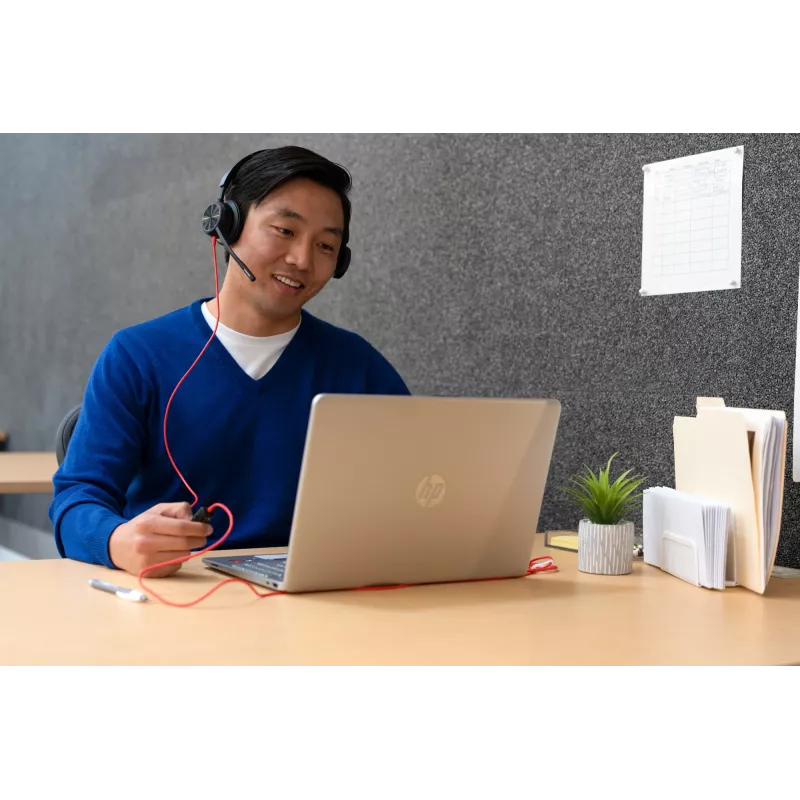 HP Poly Blackwire 8225 Stereo ausinės su USB-C ir USB-C/A adapteriu