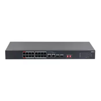 Dahua Technology S3218-16ET-135 tinklo jungiklis, nevaldomas L2, Gigabit Ethernet (10/100/1000), PoE, 1U, juodas