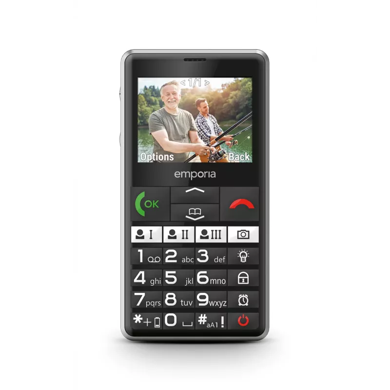 Emporia emporiaPURE-LTE 5.87 cm (2.31 colio) 107 g Juodas senjorų telefonas