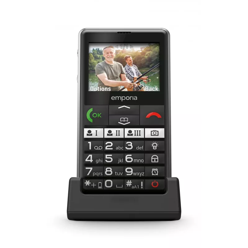 Emporia emporiaPURE-LTE 5.87 cm (2.31 colio) 107 g Juodas senjorų telefonas