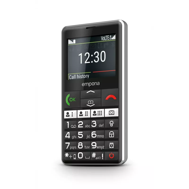 Emporia emporiaPURE-LTE 5.87 cm (2.31 colio) 107 g Juodas senjorų telefonas