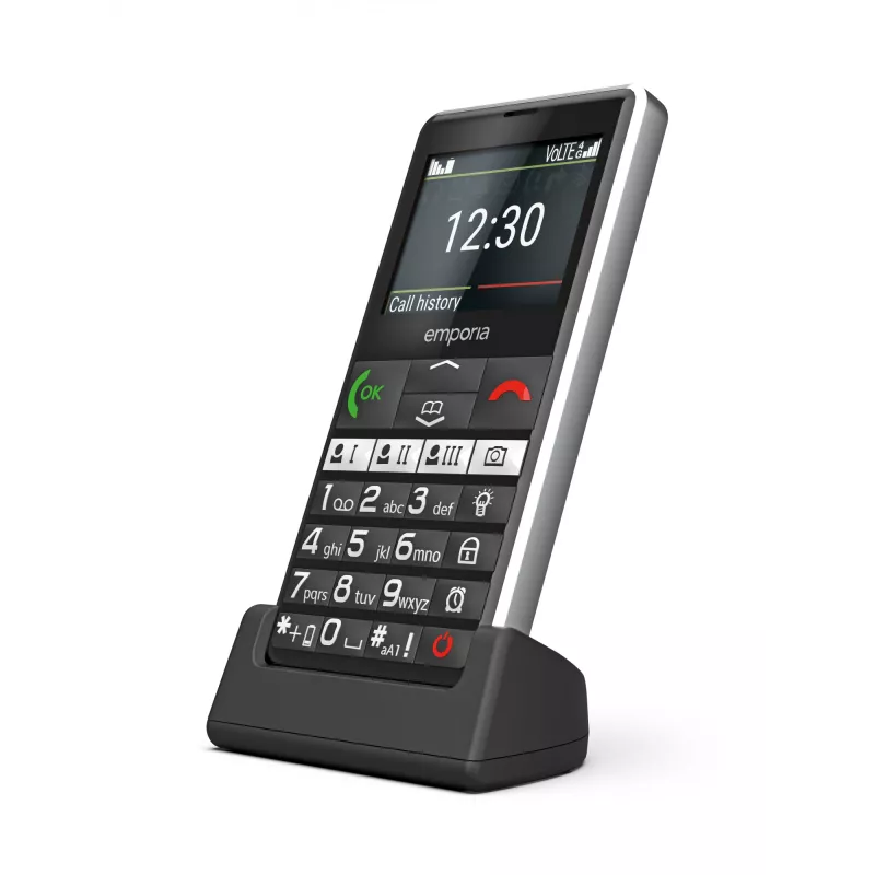 Emporia emporiaPURE-LTE 5.87 cm (2.31 colio) 107 g Juodas senjorų telefonas