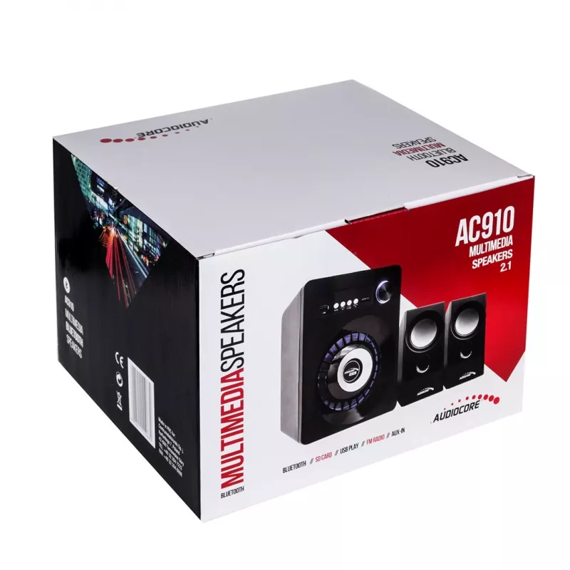 Audiocore AC910 garsiakalbių rinkinys 10 W PC / nešiojamam kompiuteriui Juodas Bluetooth