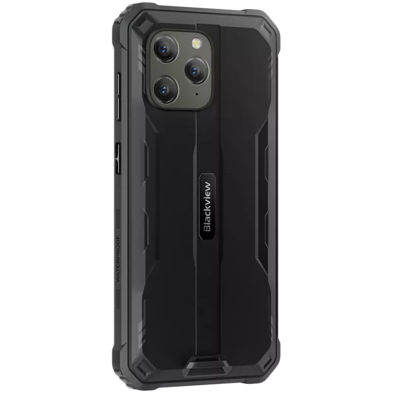 Nešiojamas atsparus telefonas Blackview BV5300 PLUS, 6.10 inch HD+ IPS 720x1560, 8GB/128GB, MT8788V CAZA aštuonių branduolių 2.0GHz, priekinė 5MP/galinė 13MP, NFC, LTE, 6580mAh, Android 13, juodas