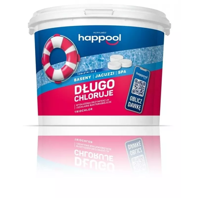 Acrylmed TRIOCHLOR lėtai tirpstančios chloro tabletės baseinams 20 g / 3 kg