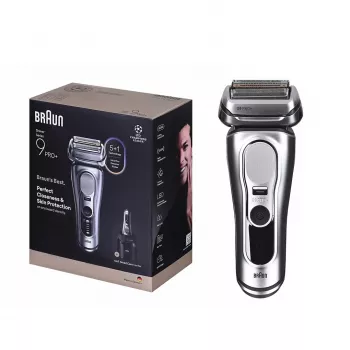 Braun Series 9 Pro+ 9667CC vyriškas skustuvas Folijos skustuvas Trimeris Sidabrinis