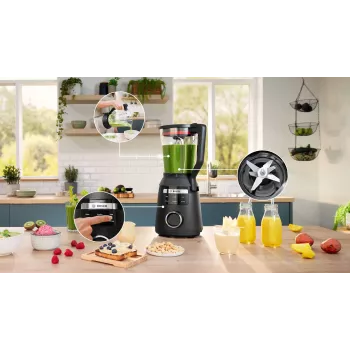Bosch Serie 6 MMB6652B stalo blenderis 2 L 1800 W juodas