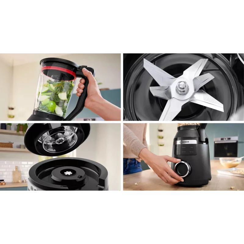 Bosch Serie 6 MMB6652B stalo blenderis 2 L 1800 W juodas