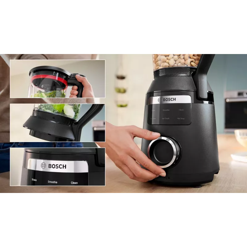 Bosch Serie 6 MMB6652B stalo blenderis 2 L 1800 W juodas