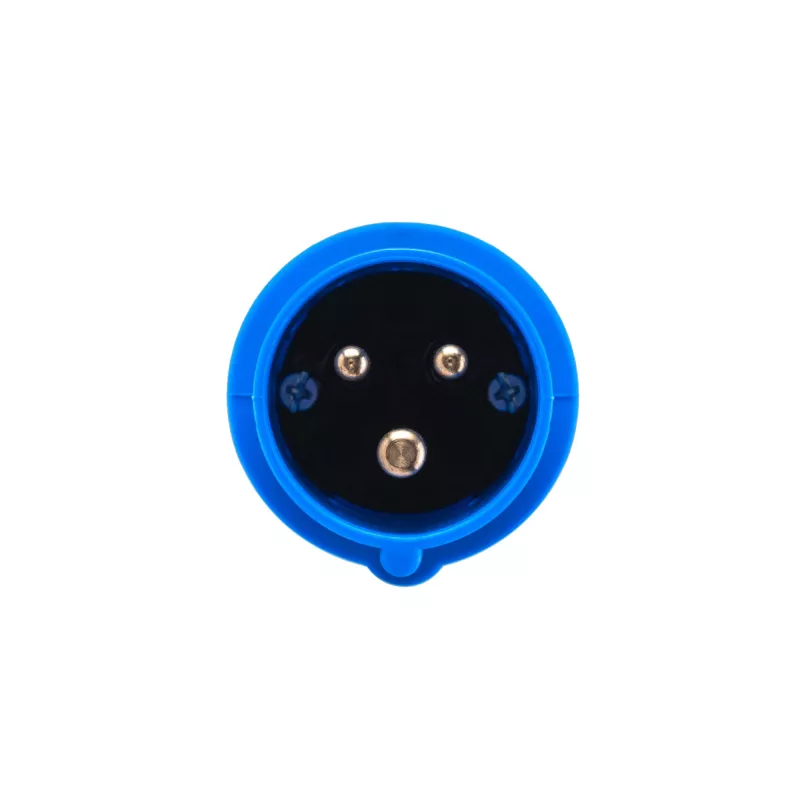 Adapteris iš raudono 16A 400V CEE kištuko 5 polių lizdo į mėlyną 16A 230V CEE 3P