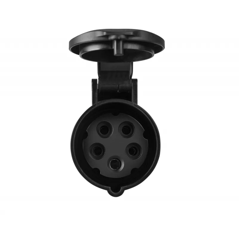Adapteris iš raudono 16A 400V CEE kištuko 5 polių lizdo į mėlyną 16A 230V CEE 3P