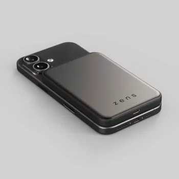 ZENS Pro 2 pusiau kietojo kūno Powerbank – Magnetinis 5000 mAh, suderinamas su MagSafe ir Qi2.2, 25W (juodas)