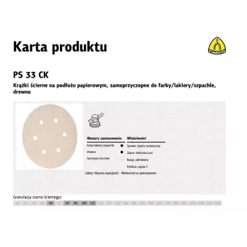 KLINGSPOR šlifavimo diskas 150mm PS33CK grūdėtumas 40 GLS3 /100 vnt.