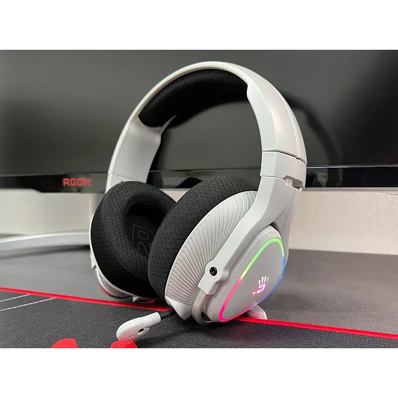 A4Tech Bloody MR710 RGB belaidės žaidimų ausinės, pilkos