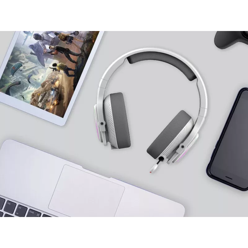 A4Tech Bloody MR710 RGB belaidės žaidimų ausinės, pilkos