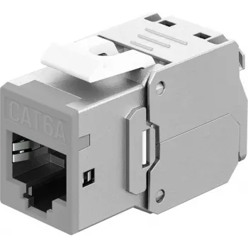 Goobay Keystone modulis RJ45 CAT 6A, STP, Slim, šviesiai pilkas (77946)