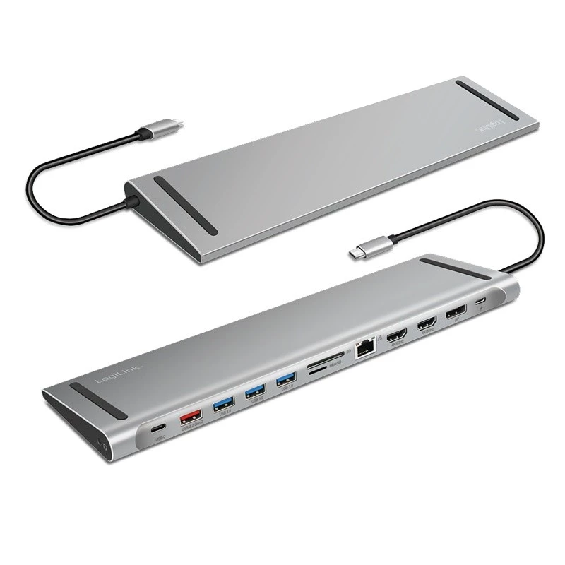 USB 3.2 dokavimo stotelė USB-C, 12 prievadų, PD