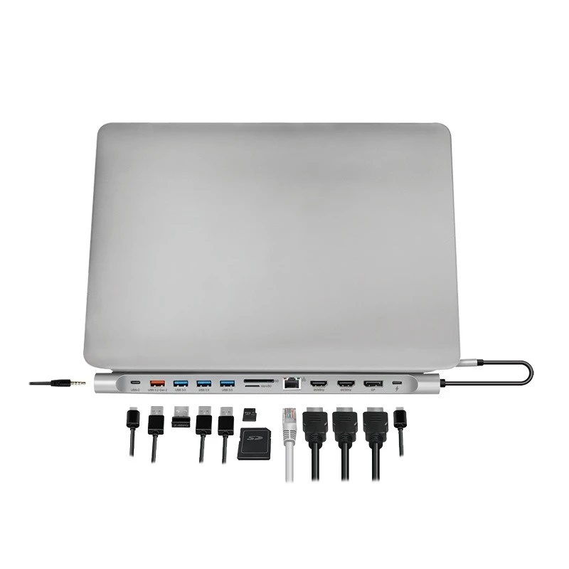 USB 3.2 dokavimo stotelė USB-C, 12 prievadų, PD