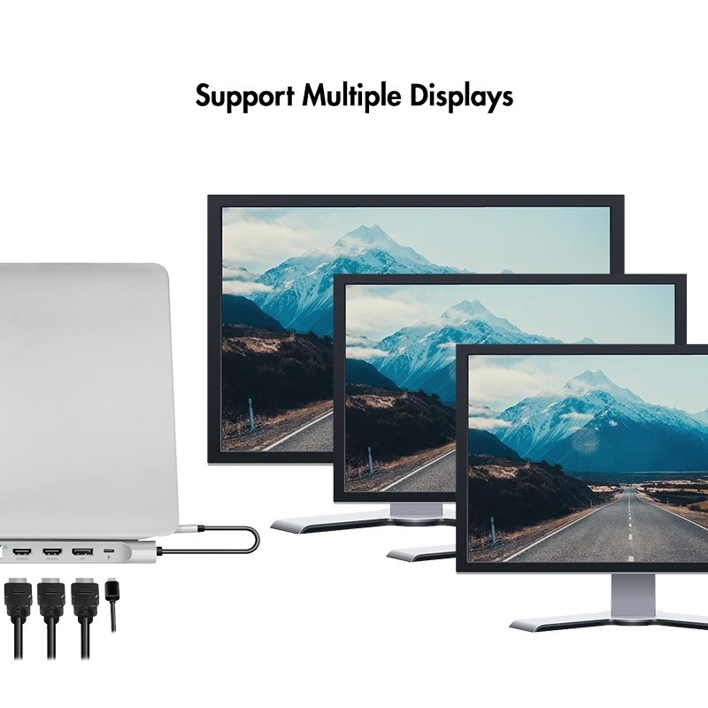 USB 3.2 dokavimo stotelė USB-C, 12 prievadų, PD