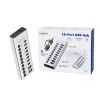USB 3.2 Gen1 10 prievadų USB-A/C šakotuvas su atskirais jungikliais