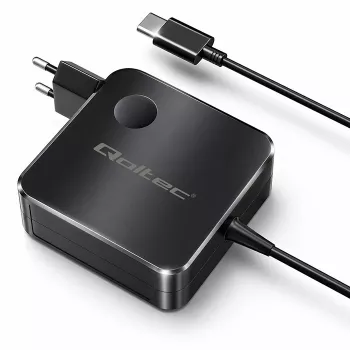 Qoltec 65W GaN USB-C PD PPS įkroviklis 5V-21V 3A/3.25A