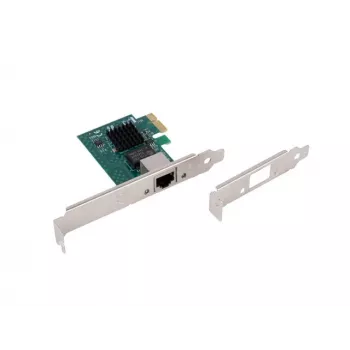Tinklo plokštė PCI Express x1 1x RJ45 2.5Gb/s vienas prievadas žemo profilio