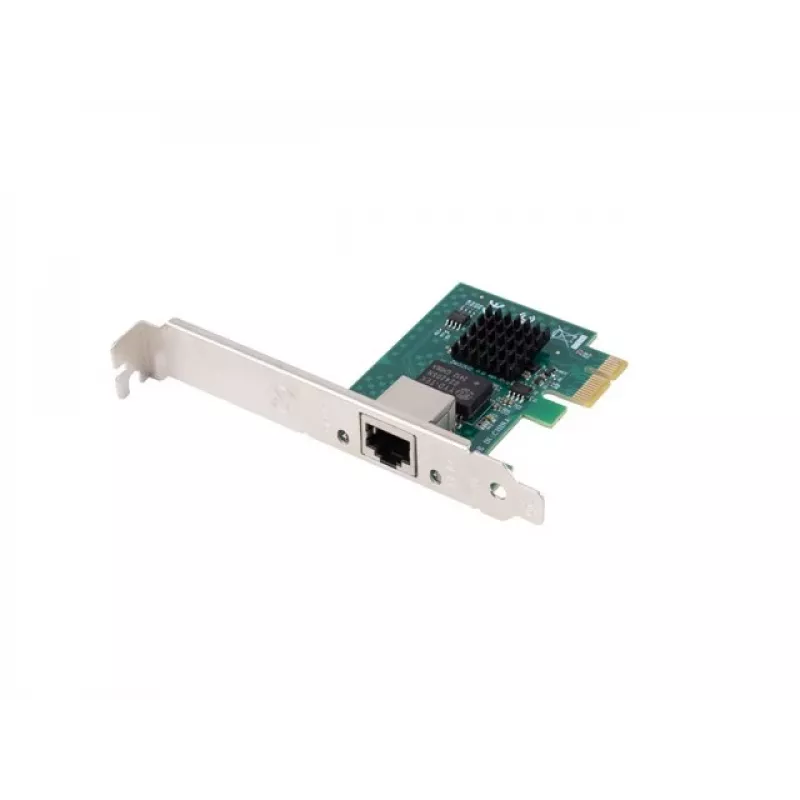 Tinklo plokštė PCI Express x1 1x RJ45 2.5Gb/s vienas prievadas žemo profilio