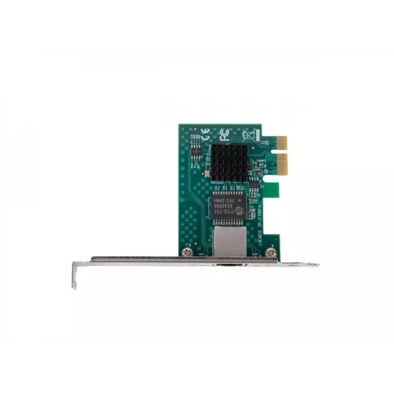 Tinklo plokštė PCI Express x1 1x RJ45 2.5Gb/s vienas prievadas žemo profilio