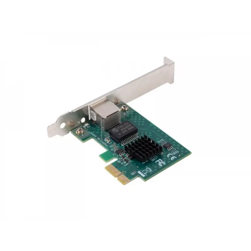Tinklo plokštė PCI Express x1 1x RJ45 2.5Gb/s vienas prievadas žemo profilio
