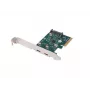 Tinklo plokštė PCI Express x1 → 2x USB-C 3.2 Gen 2x1 su LED ir low profile laikikliu