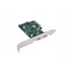Tinklo plokštė PCI Express x1 → 2x USB-C 3.2 Gen 2x1 su LED ir low profile laikikliu