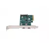 Tinklo plokštė PCI Express x1 → 2x USB-C 3.2 Gen 2x1 su LED ir low profile laikikliu