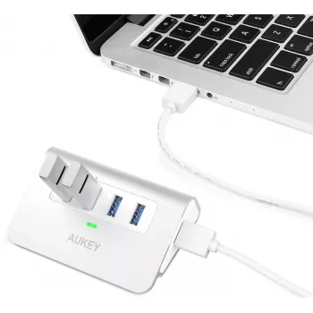 USB centrinis įrenginys AUKEY CB-H5 aliuminis | 4xUSB 3.0 | 5Gbps