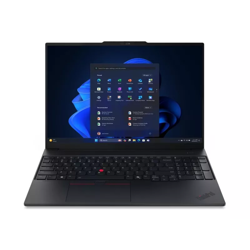 Nešiojamas kompiuteris LENOVO ThinkPad E16 Gen 3 Intel Core Ultra 5 228V 16 colių WUXGA 32 GB 512 GB SSD M.2 2242 PCIe Intel Arc Graphics 130V W11P 3 metų pristatymas į servisą