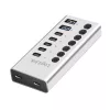 USB 3.2 Gen1 7 portų USB-A/C centras su atskirais jungikliais