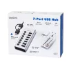 USB 3.2 Gen1 7 portų USB-A/C centras su atskirais jungikliais