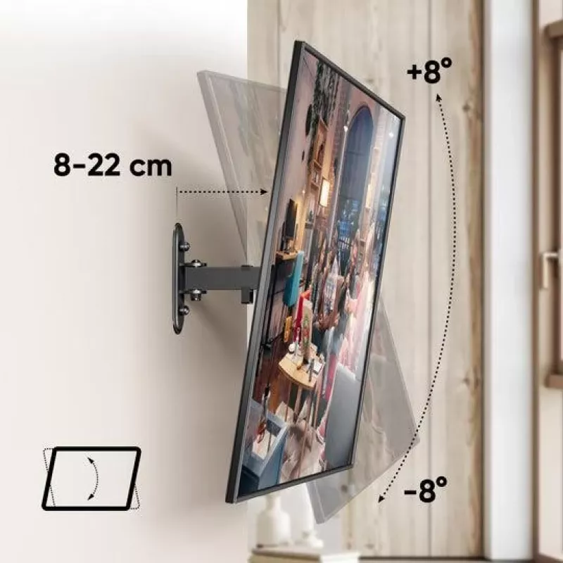 TV sieninis laikiklis /10-35/JUODAS R2-B Onkron
