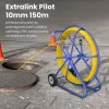 Extralink kabelių traukimo strypas Pilot 10mm 150m stiklo pluošto FRP, d. 10mm, l. 150m, geltonas