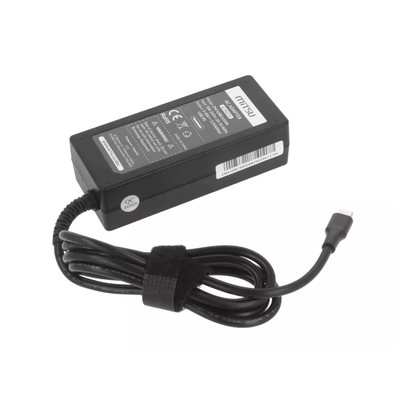 Mitsu 65W USB-C įkroviklis nešiojamam kompiuteriui 5V-9V-12V-15V-20V/3A, 20V/3.25A PD