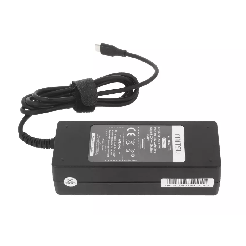 Maitinimo blokas nešiojamam kompiuteriui 87W USB-C 5V-9V-12V-15V/3A, 20V/3,25A, 20,2V/4,3A PD