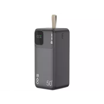 Tracer 47825 Prime-V5 50000mAh QC22.5W+PD20W Power Bank, juoda