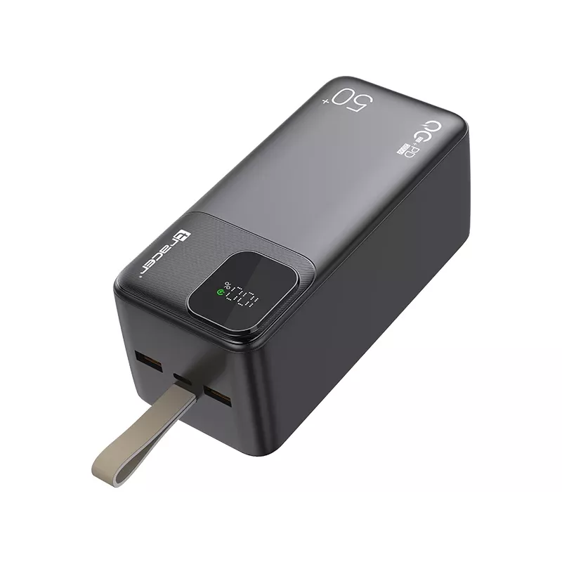 Tracer 47825 Prime-V5 50000mAh QC22.5W+PD20W Power Bank, juoda