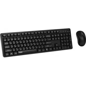 Rapoo 8150M Tylus kelių režimų klaviatūros ir pelės rinkinys QWERTZ DE belaidis juodas