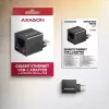 AXAGON ADE-MINIC USB-C 3.2 Gen 1 Gigabit Ethernet mini adapteris, juodas