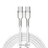 USB-C į USB-C laidas Baseus Cafule, 100W, 2m (baltas)
