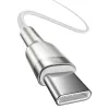 USB-C į USB-C laidas Baseus Cafule, 100W, 2m (baltas)