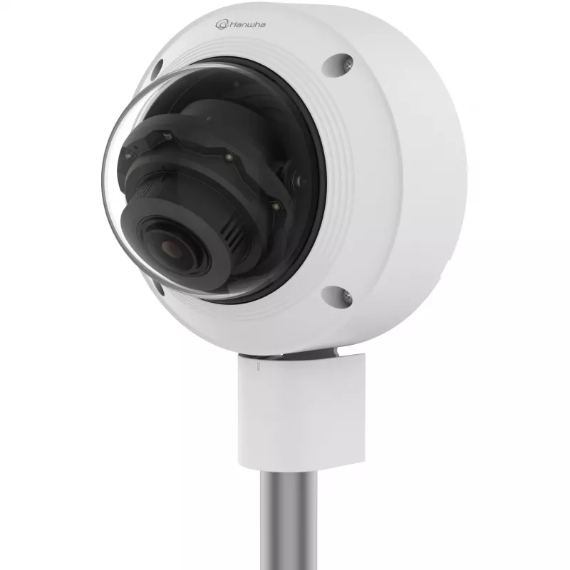 Hanwha Wisenet tinklinis kupolinis fiksuotas vaizdo stebėjimo fotoaparatas, 5 MP, 1/2.8 colio CMOS, 3.2-10 mm, H.265, AI, IR, IK10, IP66