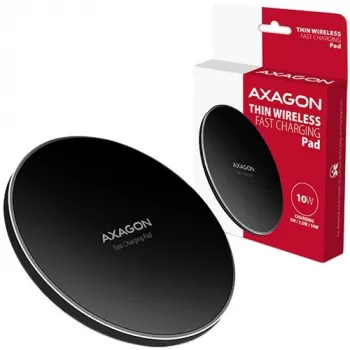 AXAGON WDC-P10T belaidžio greitojo įkrovimo pagalvėlė, Qi 5/7.5/10W, micro USB