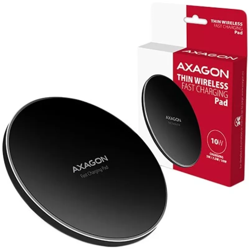 AXAGON WDC-P10T belaidžio greitojo įkrovimo pagalvėlė, Qi 5/7.5/10W, micro USB